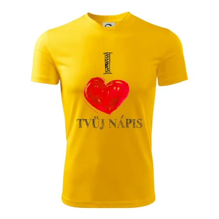 I love malované srdce - vlastní nápis