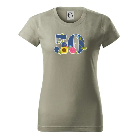 Květinové číslo kreslené - 50