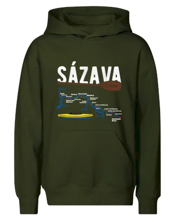 Mapa řeky Sázavy