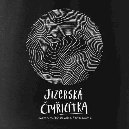 Jizerská čtyřicítka - vrstevnice v kruhu