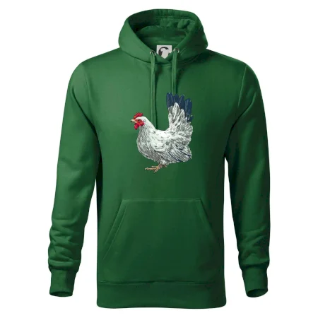 Slepice kreslená bílá