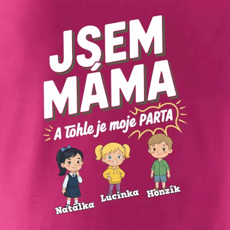 Jsem máma a tohle je moje parta  (obrázky a jména dětí)