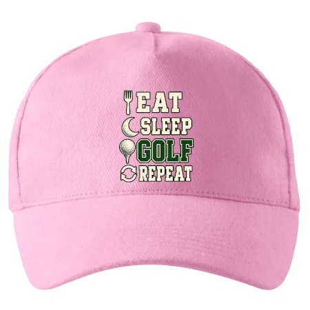 Eat sleep golf repeat typografie