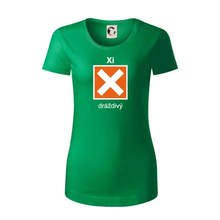 Xi Dráždivý - Výstražná tabulka na tričku