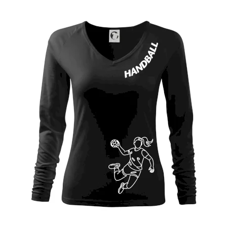 Handball nápis šikmo  - holka