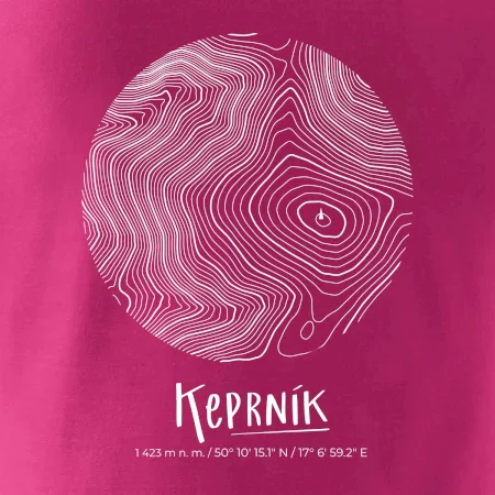 Keprník - vrstevnice v kruhu