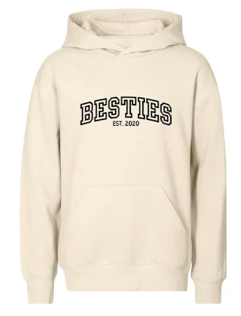 Párové mikiny - Besties (Rok a jména na rukávu)