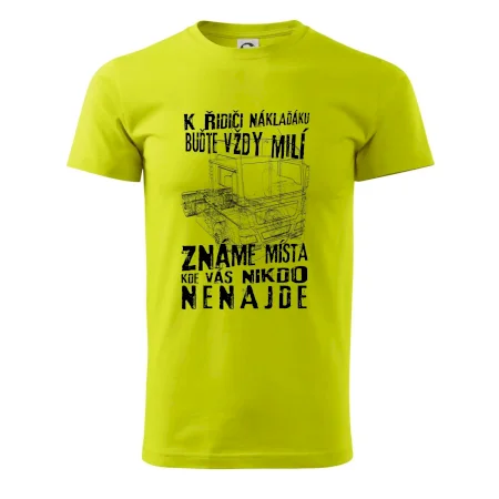 K řidiči náklaďáku buďte vždy milý