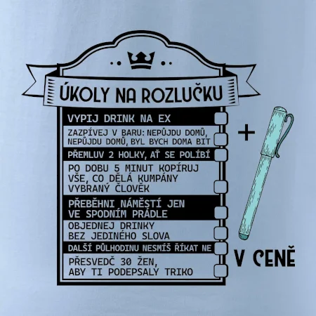 Vintage nápis Triko na rozlučku s úkoly pro ženicha