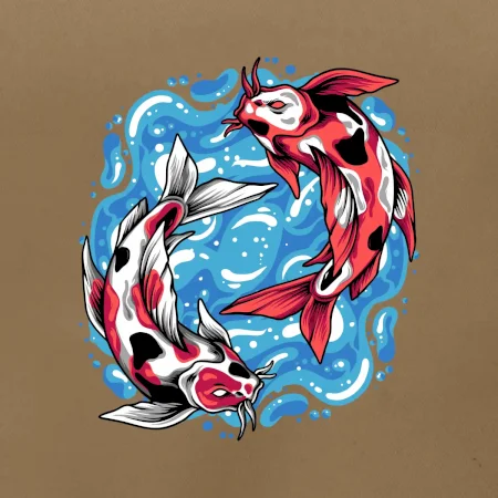Yin & Yang Koi kapr - červený