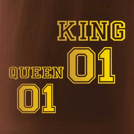 King - Queen - 01 dres - zlatý potisk
