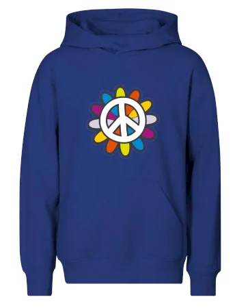 Peace symbol s kreslenou květinou