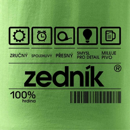 Čárový kód zedník