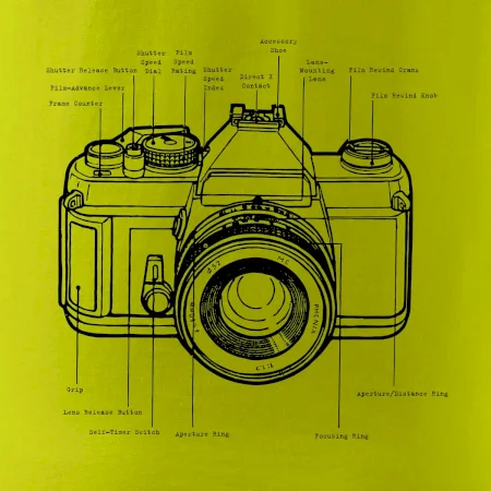 Nákres starý fotoaparát