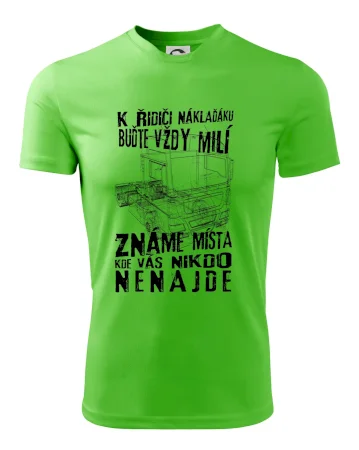 K řidiči náklaďáku buďte vždy milý