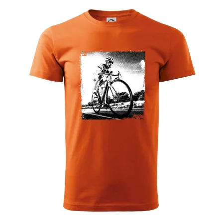 Cyklista černobílá cesta
