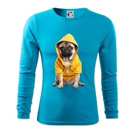 Mops v mikině