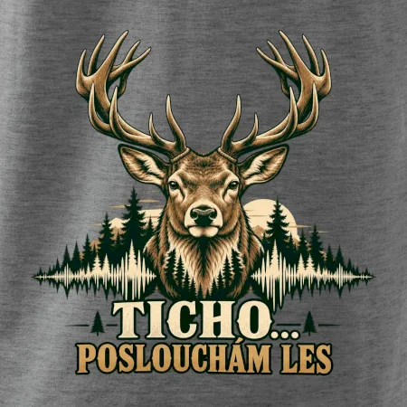 Ticho poslouchám les jelen zvuková křivka
