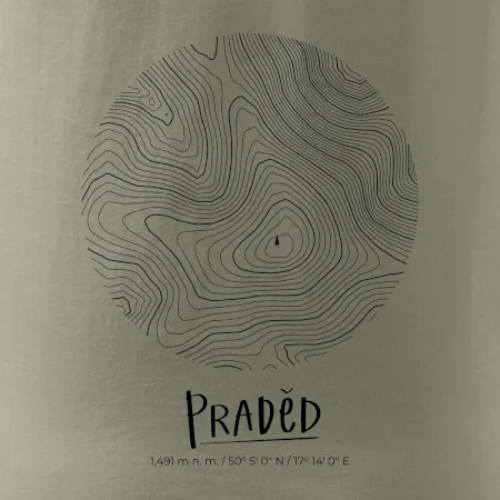 Praděd - vrstevnice v kruhu