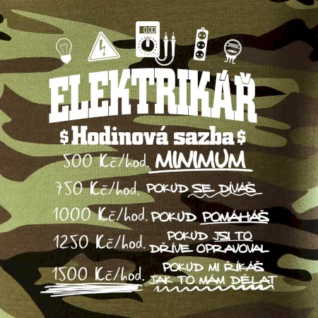 Elektrikář hodinová sazba