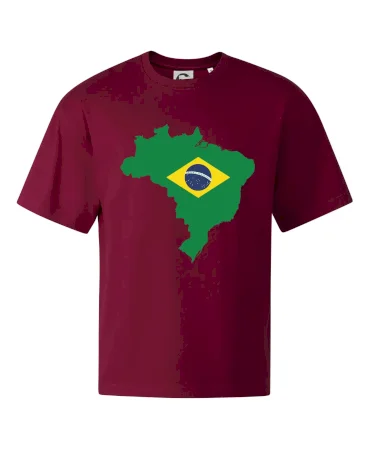 Brazílie vlajka v mapě
