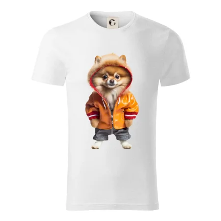 Pomeranian v bundě