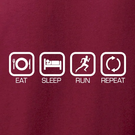 Eat sleep run repeat v řadě