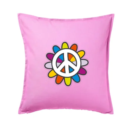 Peace symbol s kreslenou květinou