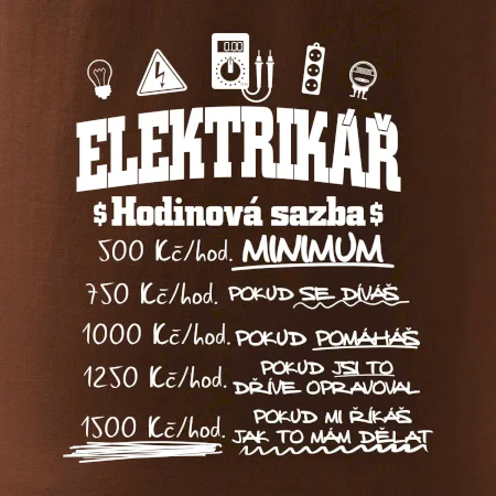 Elektrikář hodinová sazba