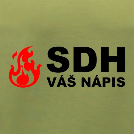 SDH nápis (oheň, název sboru - vlastní nápis)