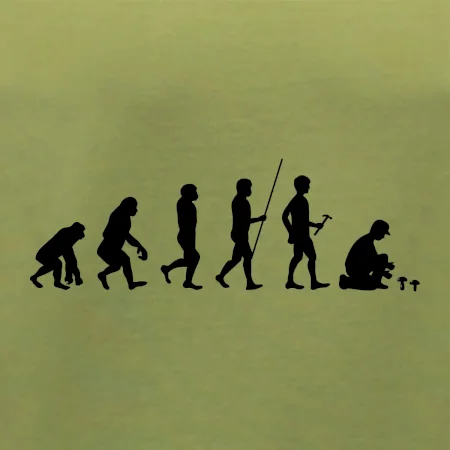 Evoluce houbař muž