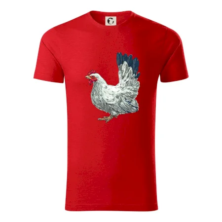 Slepice kreslená bílá