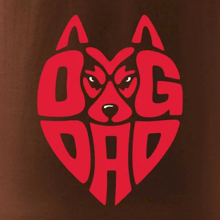 Dog dad nápis v hlavě