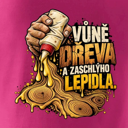 Vůně dřeva a zaschlýho lepidla - kapající lepidlo a letokruhy