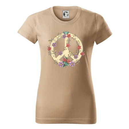 Peace symbol pískový