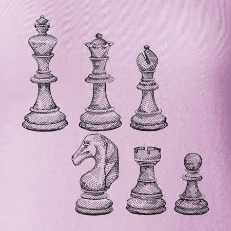 Šachové figurky kreslené