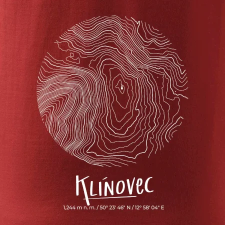 Klínovec - vrstevnice v kruhu