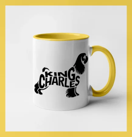 Kavalír king Charles španěl nápis v těle