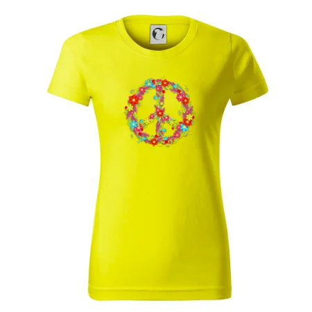 Peace symbol červené květiny