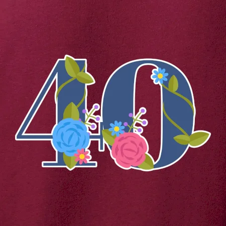 Květinové číslo kreslené - 40