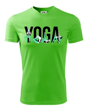 Yoga nápis barevný