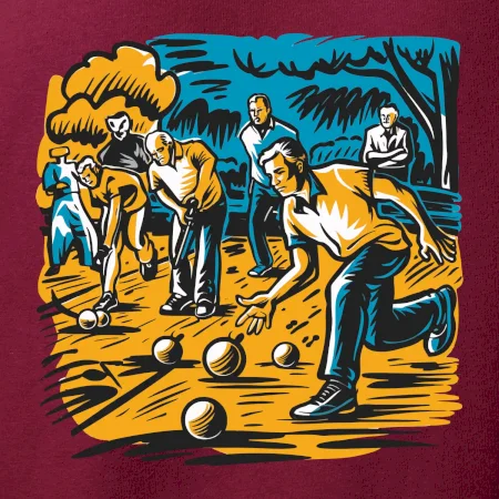 Petanque hra - modro oranžová