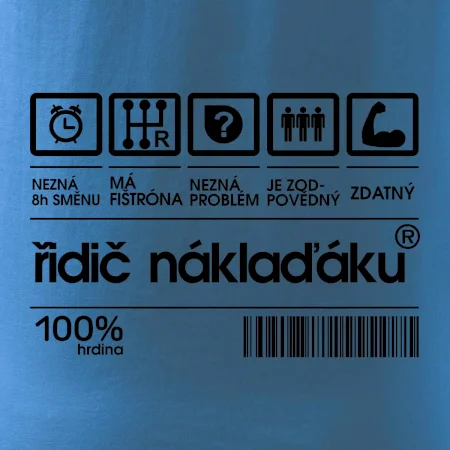 Čárový kód řidič náklaďáku