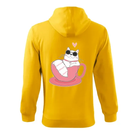Hustá kočka v hrníčku
