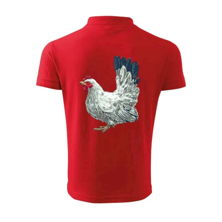 Slepice kreslená bílá