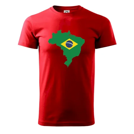 Brazílie vlajka v mapě