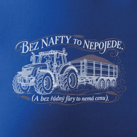 Bez nafty to nepojede traktor s vlekem