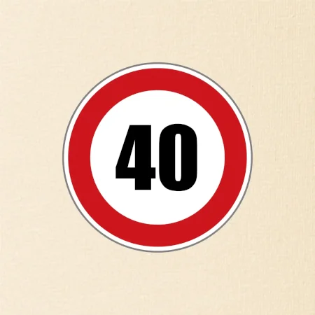 Dopravní značka - omezení rychlosti 40