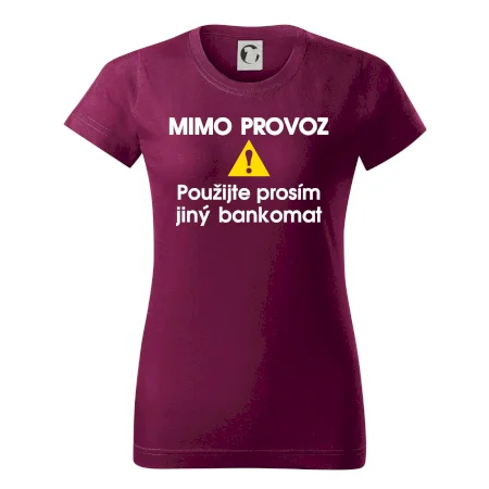 Mimo provoz - použijte jiný bankomat