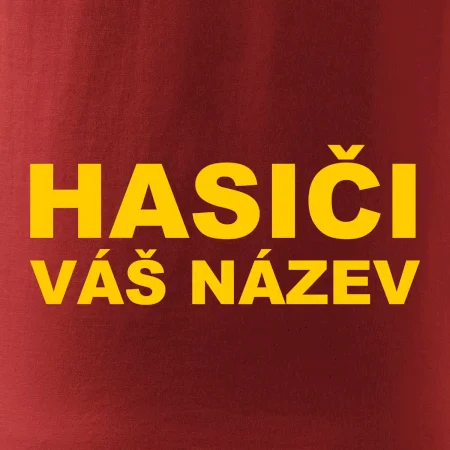 Hasiči - žlutý nápis - váš název sboru